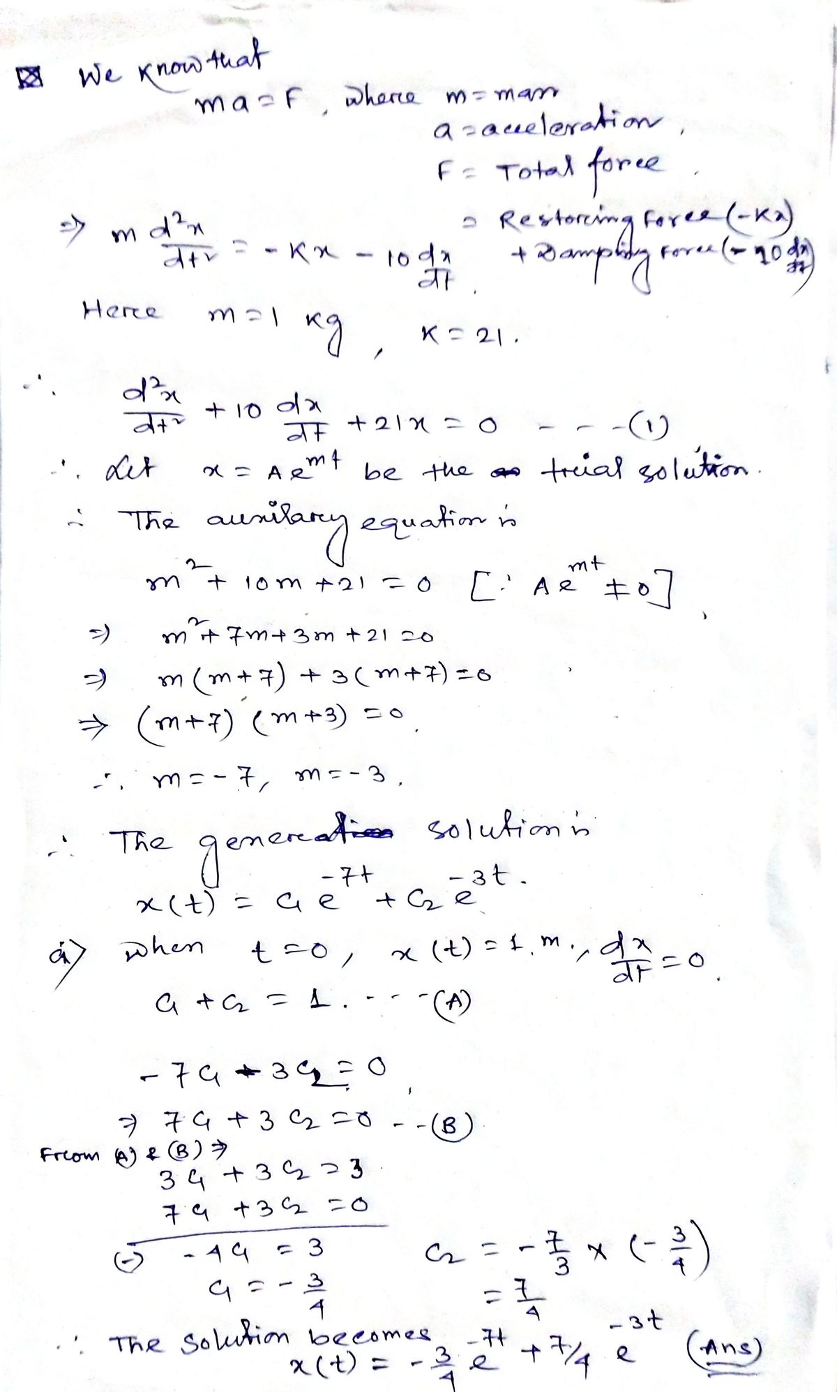 Advanced Math homework question answer, step 1, image 1