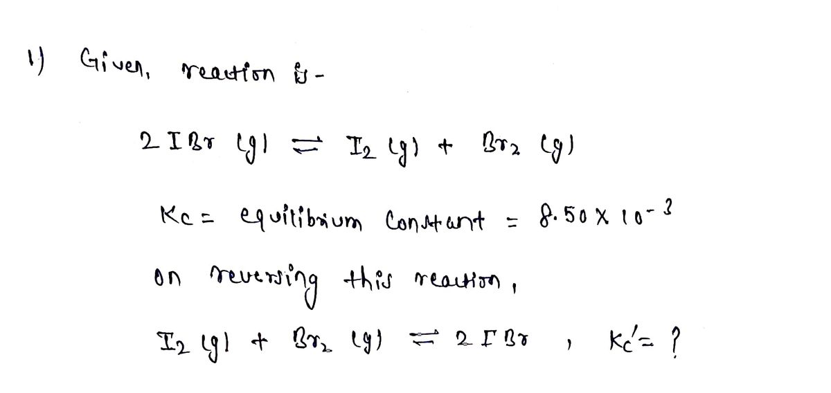 Chemistry homework question answer, step 1, image 1