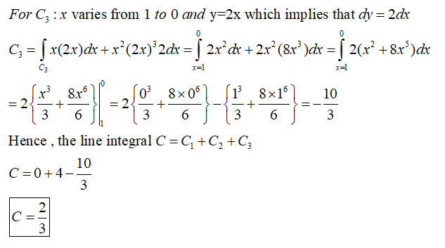 Answered: Consider the line integral xy dx + xy°… | bartleby