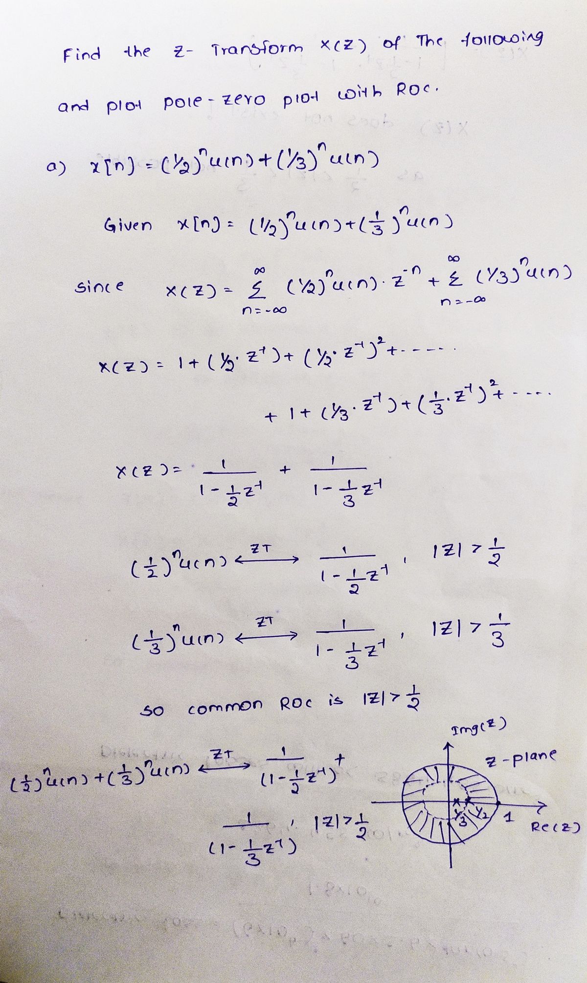 Answered Find The Z Transform X Z And Sketch Bartleby