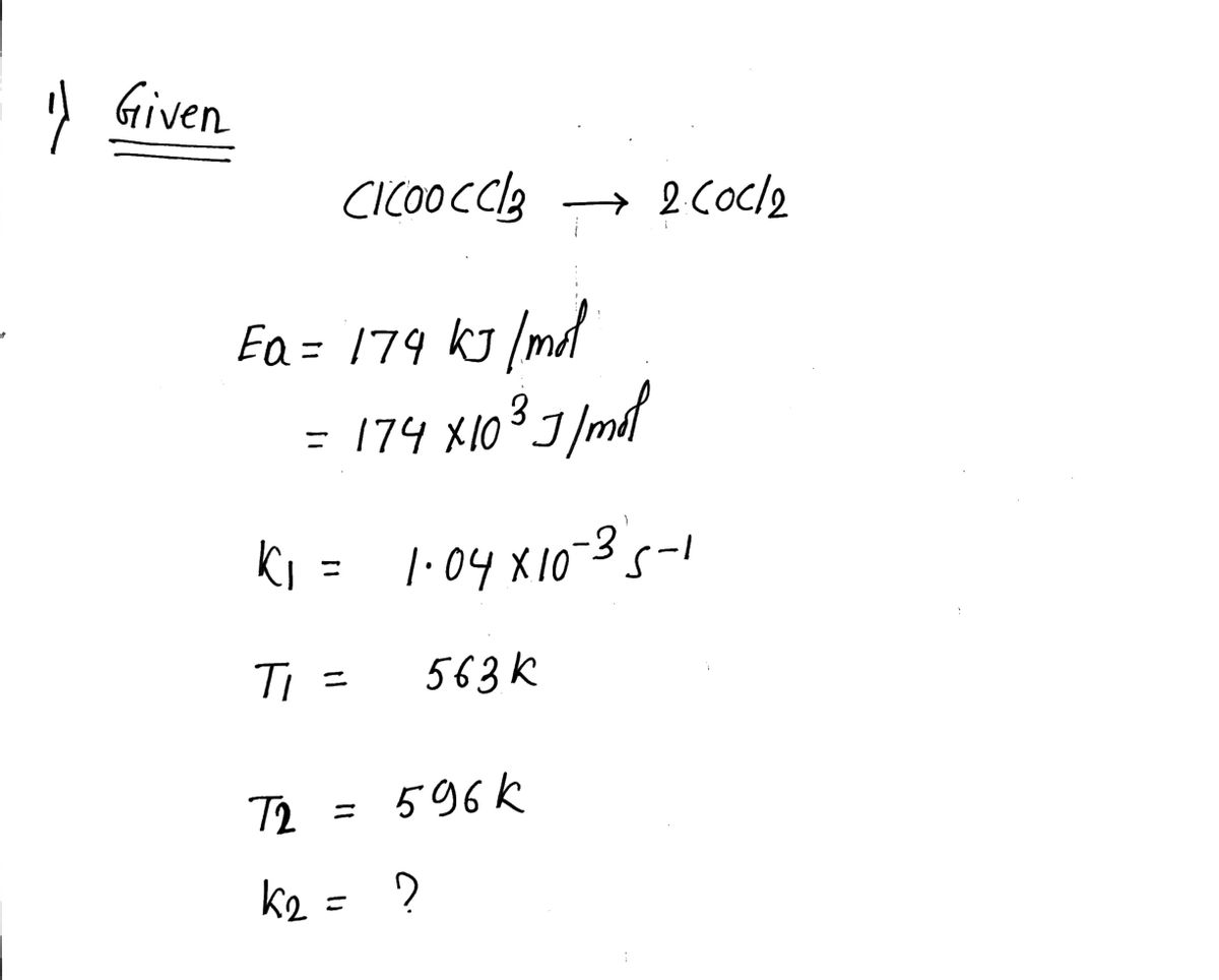 Chemistry homework question answer, step 1, image 1