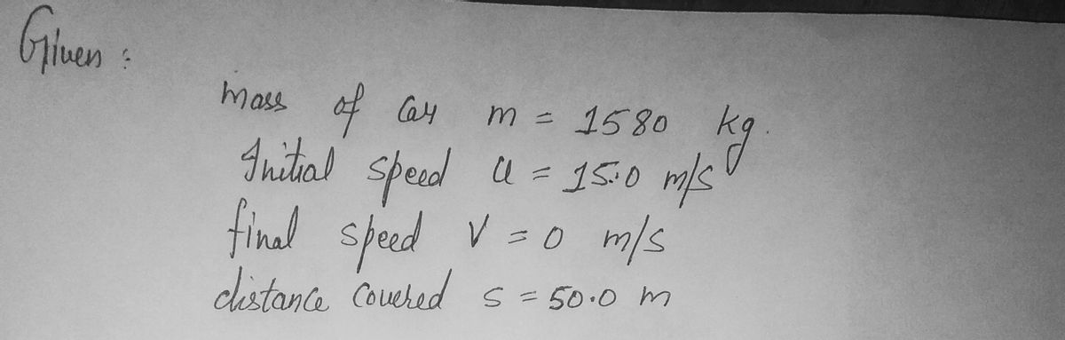 Physics homework question answer, step 1, image 1