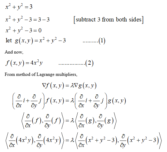 Answered: Use the method of Lagrange Multipliers… | bartleby