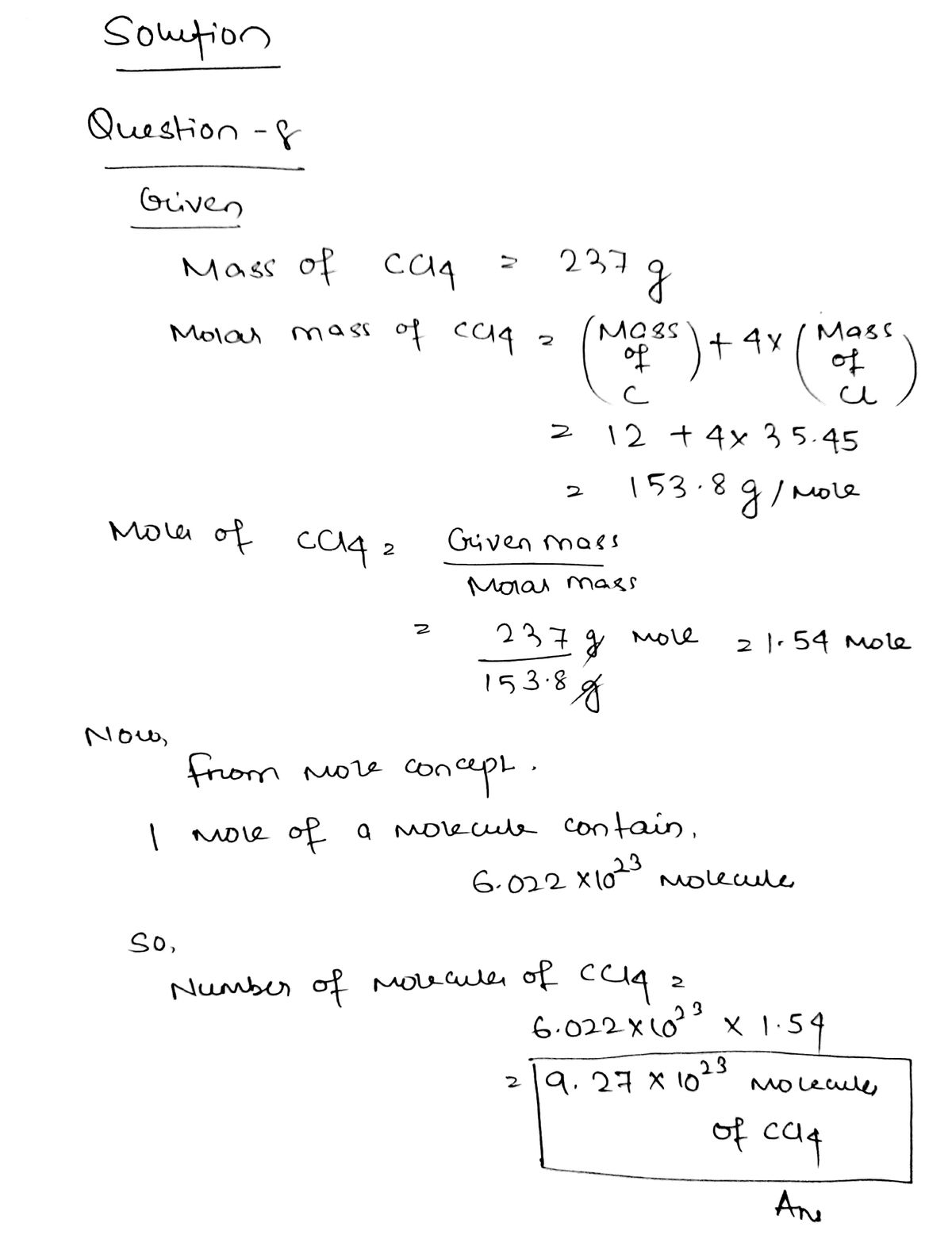 Chemistry homework question answer, step 1, image 1