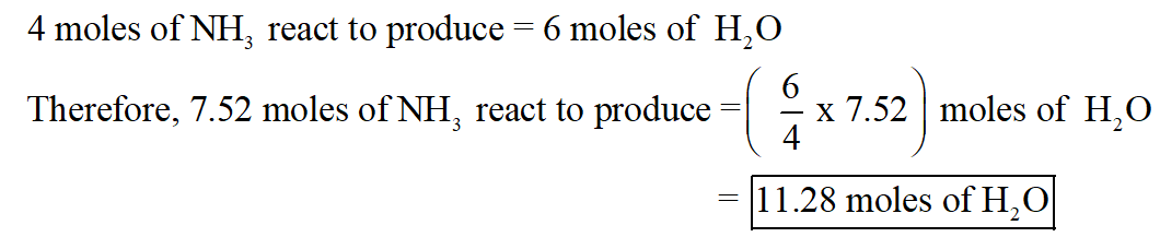 Answered: 4 NH3 + 5 O2 --> 4 NO + 6 H20 | bartleby