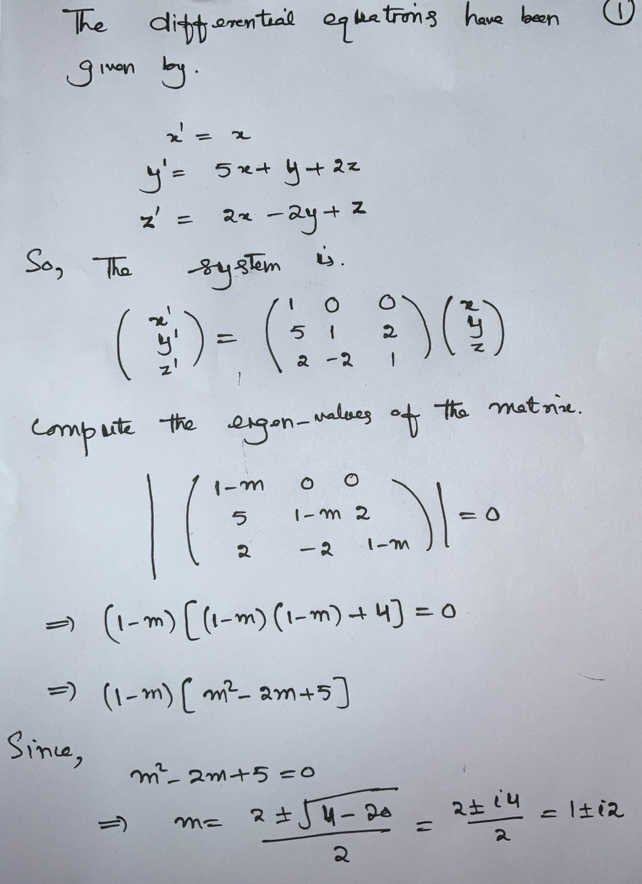 Advanced Math homework question answer, step 1, image 1