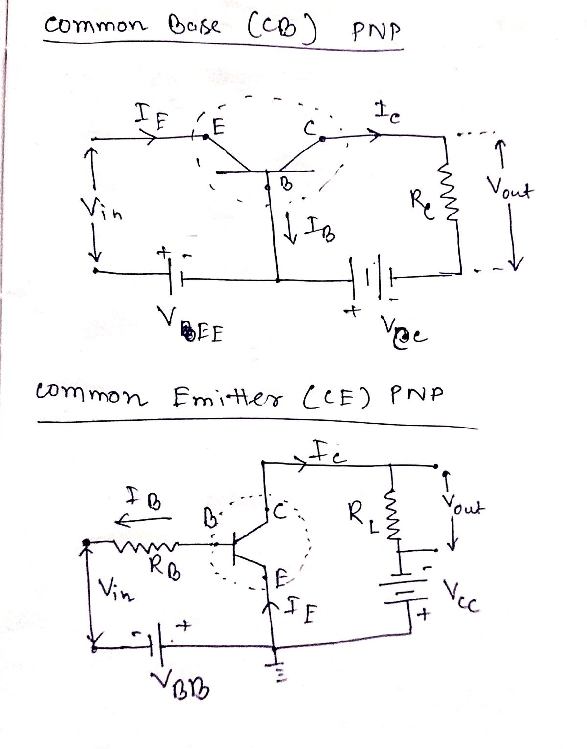pnp transistor base emitter collector