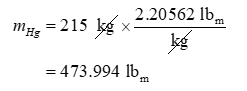 Answered: Calculate the density of mercury in… | bartleby