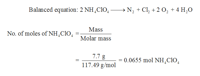 Ammonium perchlorate chemical formula