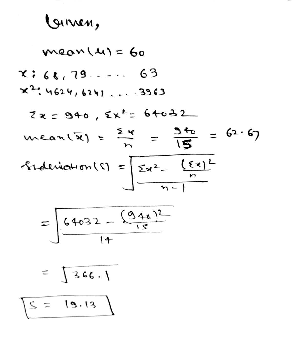 Statistics homework question answer, step 1, image 1