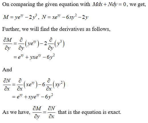 Answered Solve Ye Xy 2y 3 Dx Xe Xy 6xy 2 2y Dy Bartleby