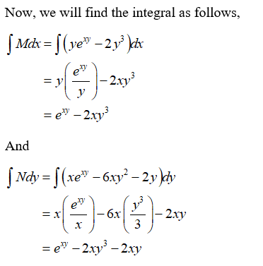 Answered Solve Ye Xy 2y 3 Dx Xe Xy 6xy 2 2y Dy Bartleby