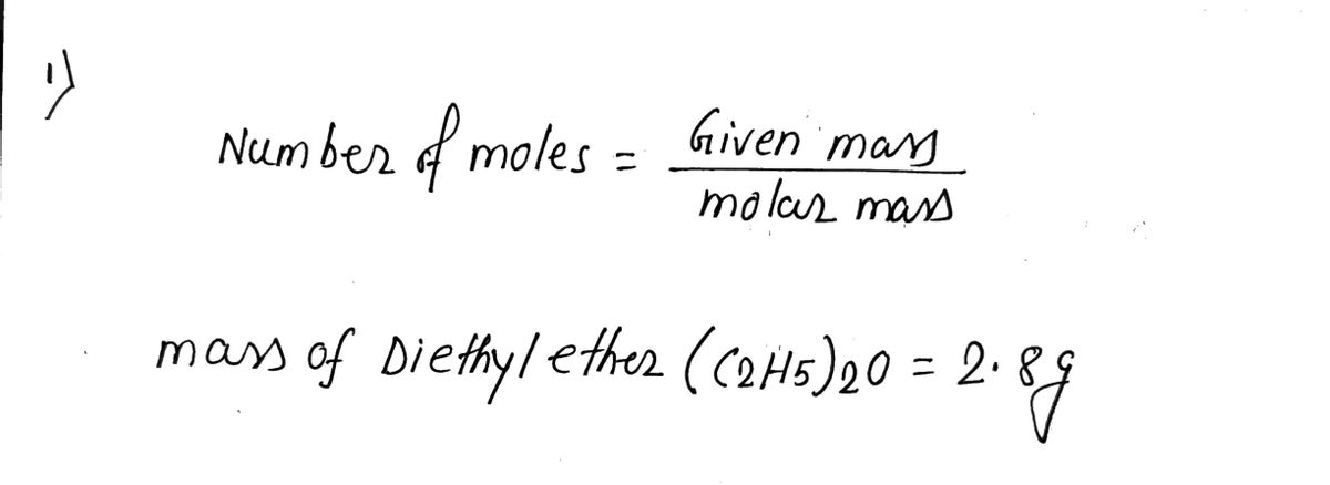 Chemistry homework question answer, step 1, image 1