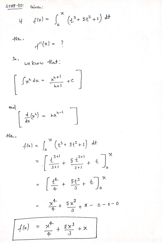 Calculus homework question answer, step 1, image 1