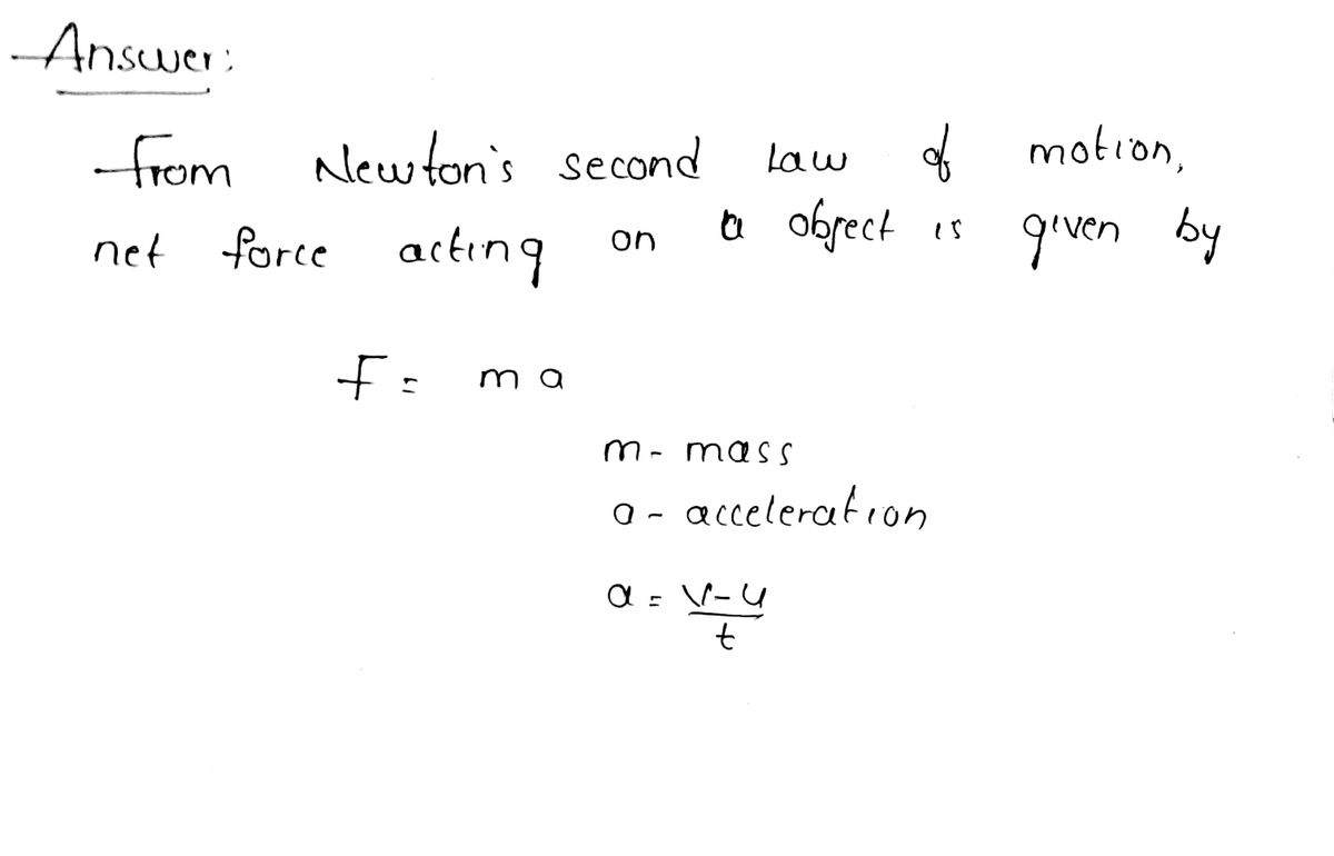 Physics homework question answer, step 1, image 1