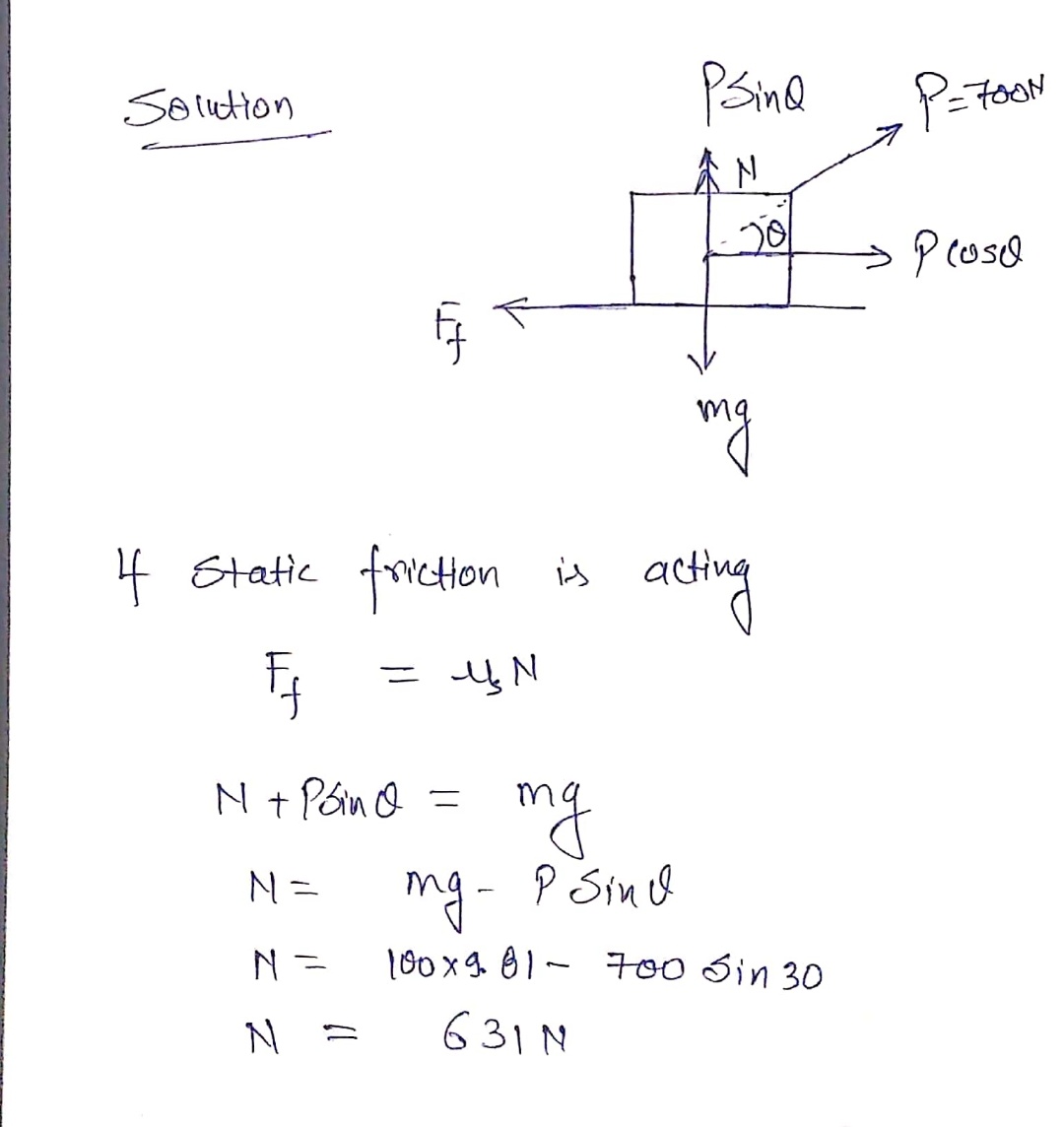 Answered: 3. The 700 N force is applied to the… | bartleby