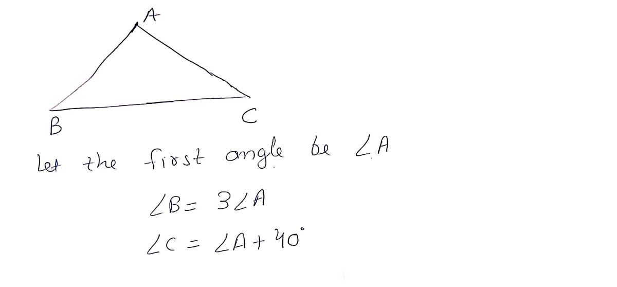 Answered: The second angle of a triangle is three… | bartleby