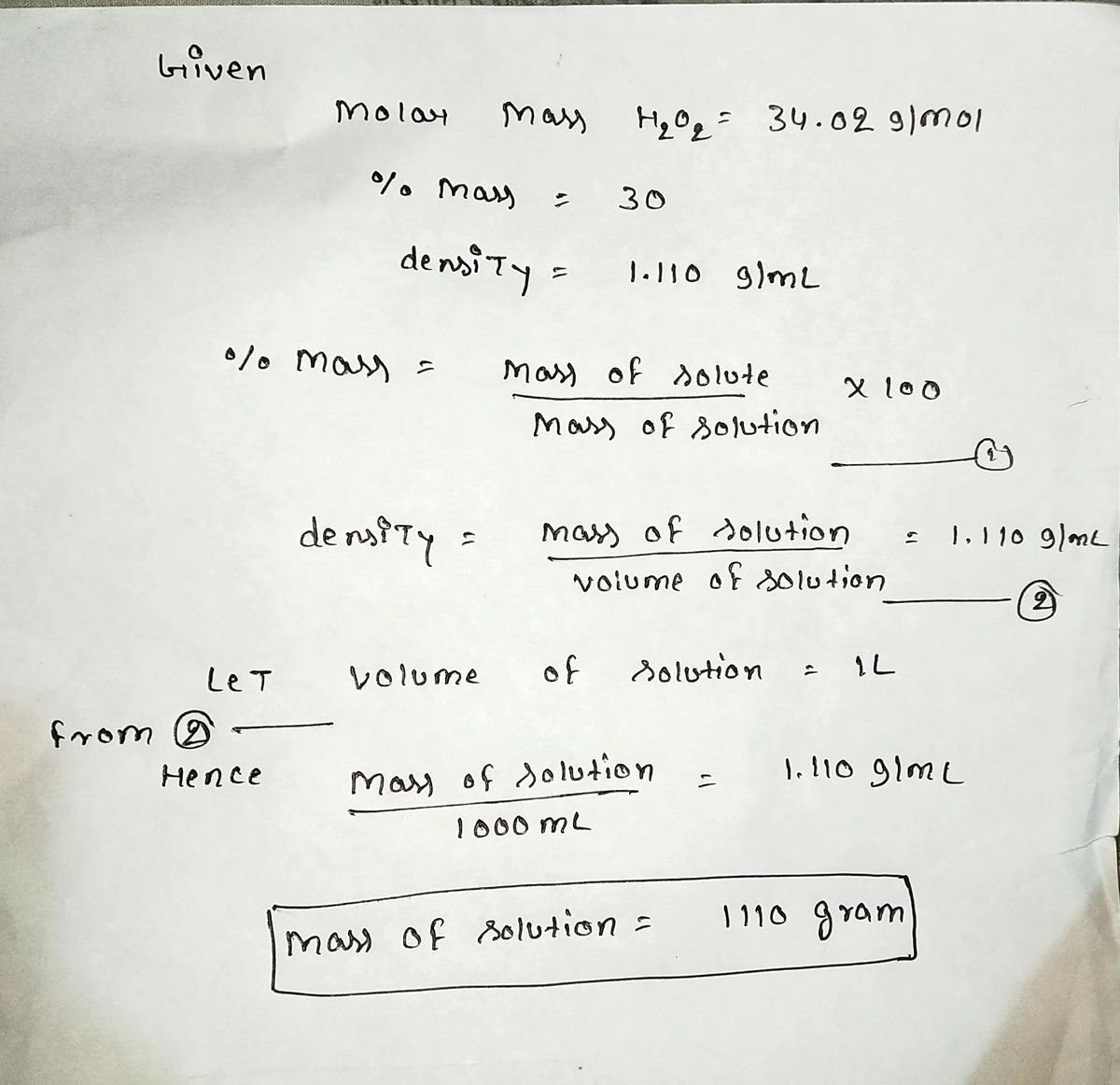 Chemistry homework question answer, step 1, image 1