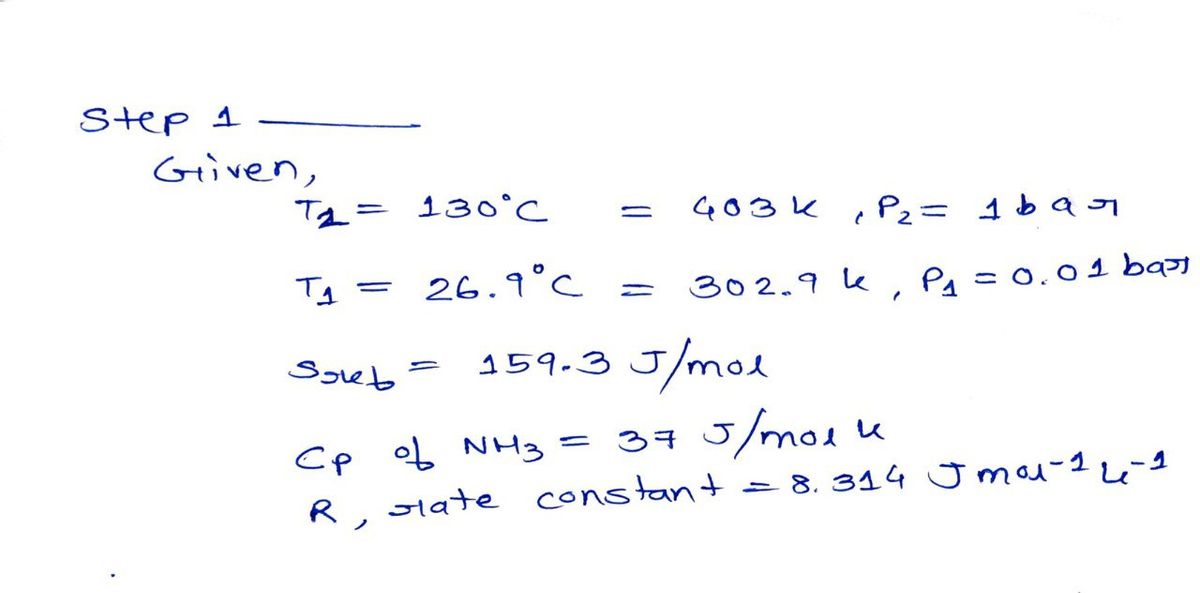 Chemical Engineering homework question answer, step 1, image 1