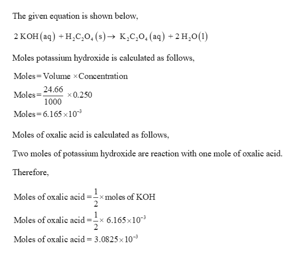 Answered: When a sample of oxalic acid (H2C2O4),… | bartleby