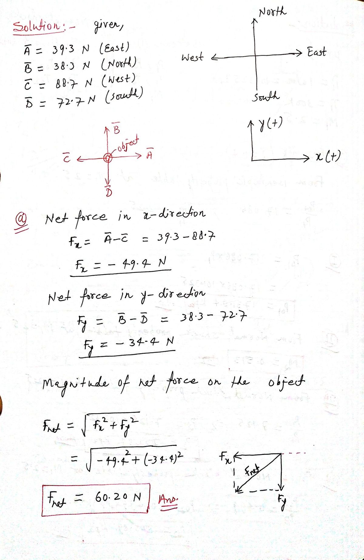 Physics homework question answer, step 1, image 1