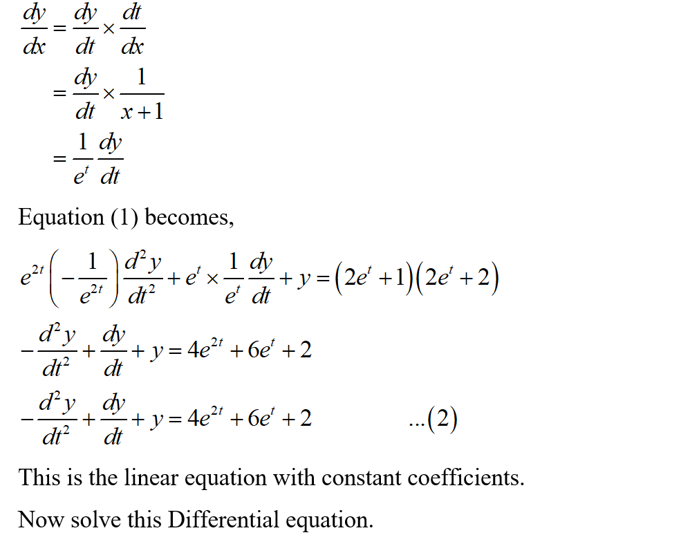 Answered: 1+x)^2d2y/dx2+(1+x)dy/dx+y=(2x+3)(2x+4) | bartleby