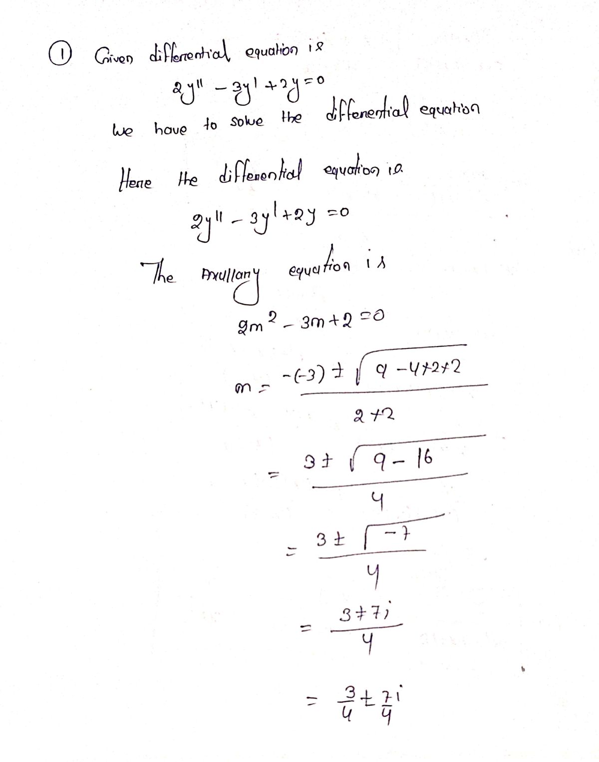 Advanced Math homework question answer, step 1, image 1