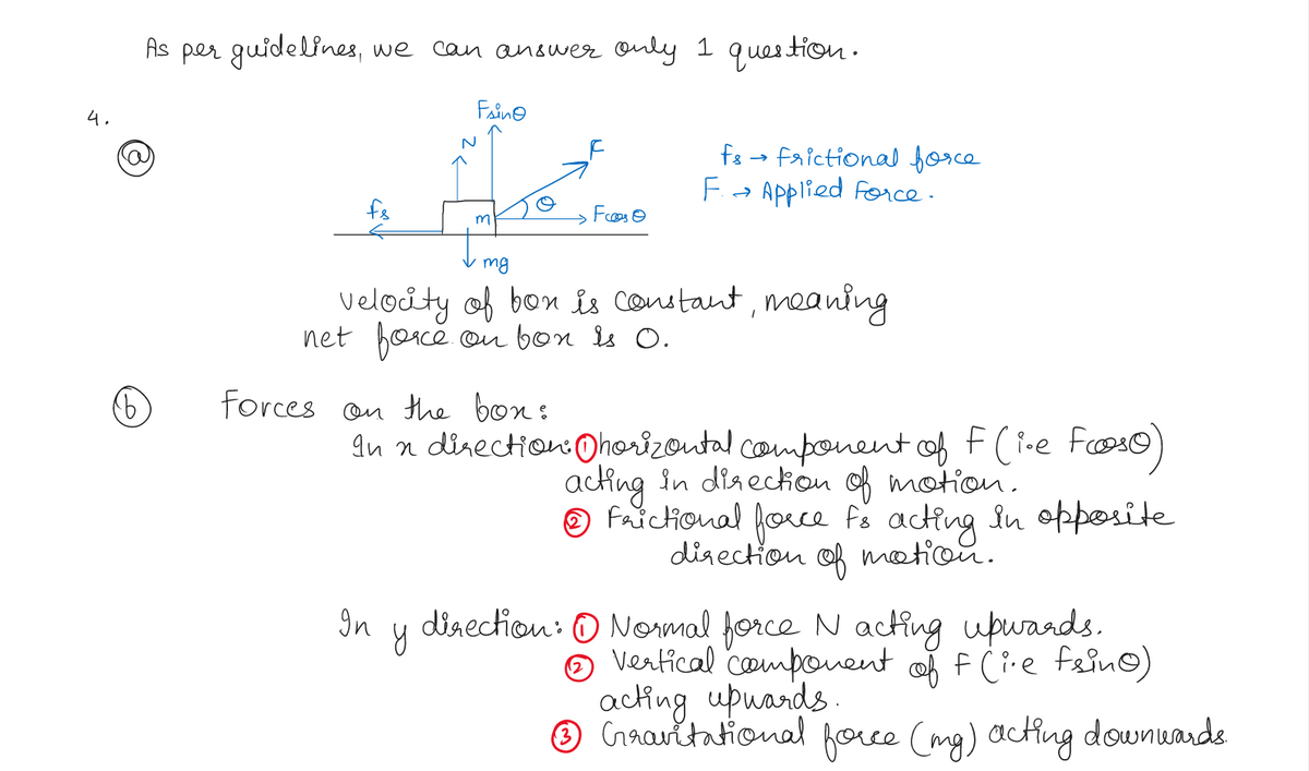 Physics homework question answer, step 1, image 1