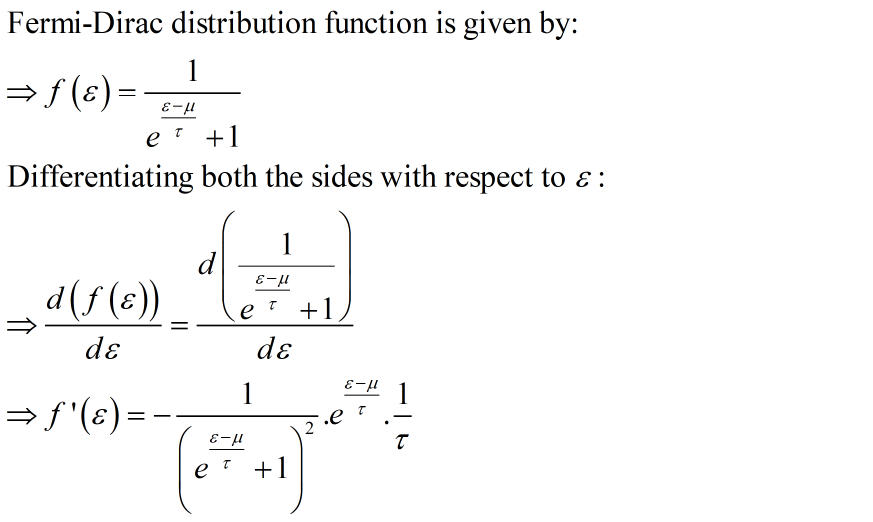 Answered Let F ɛ Be The Fermi Dirac Bartleby