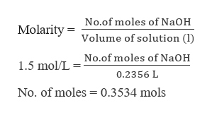 Answered: How many molecules are 235.6mL of 1.5 M… | bartleby