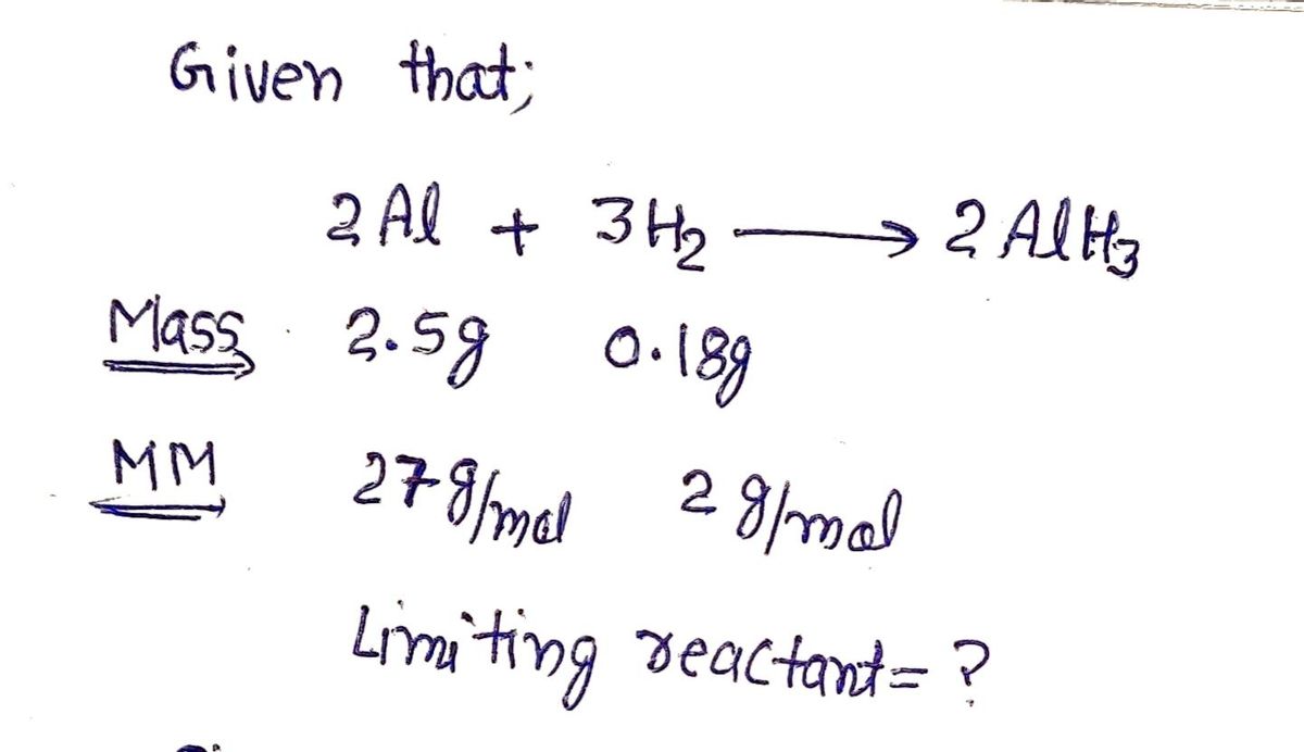 Chemistry homework question answer, step 1, image 1