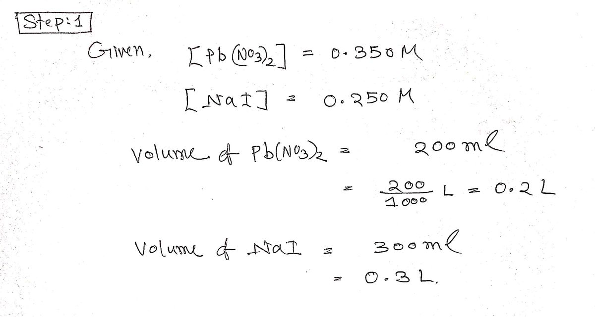 Chemistry homework question answer, step 1, image 1