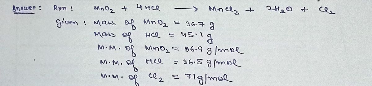 Chemistry homework question answer, step 1, image 1