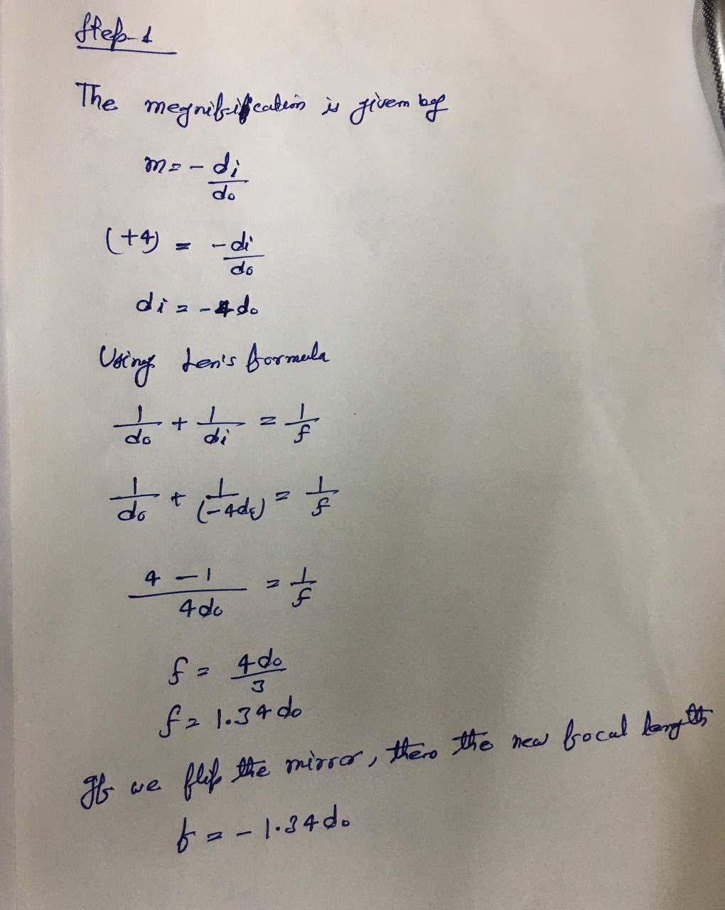 Physics homework question answer, step 1, image 1