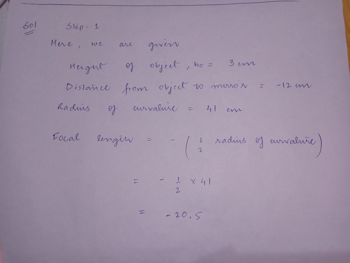 Physics homework question answer, step 1, image 1