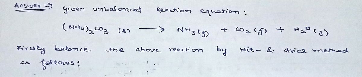 Chemistry homework question answer, step 1, image 1