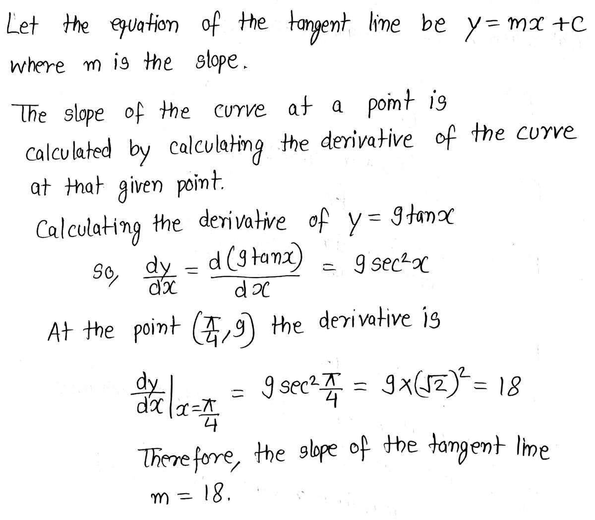 Answered Find An Equation Of The Tangent Line To Bartleby