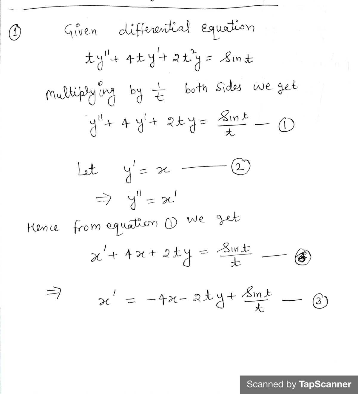 Advanced Math homework question answer, step 1, image 1