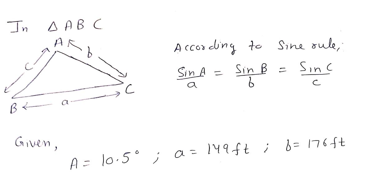 Answered: Find the missing parts of the triangle.… | bartleby