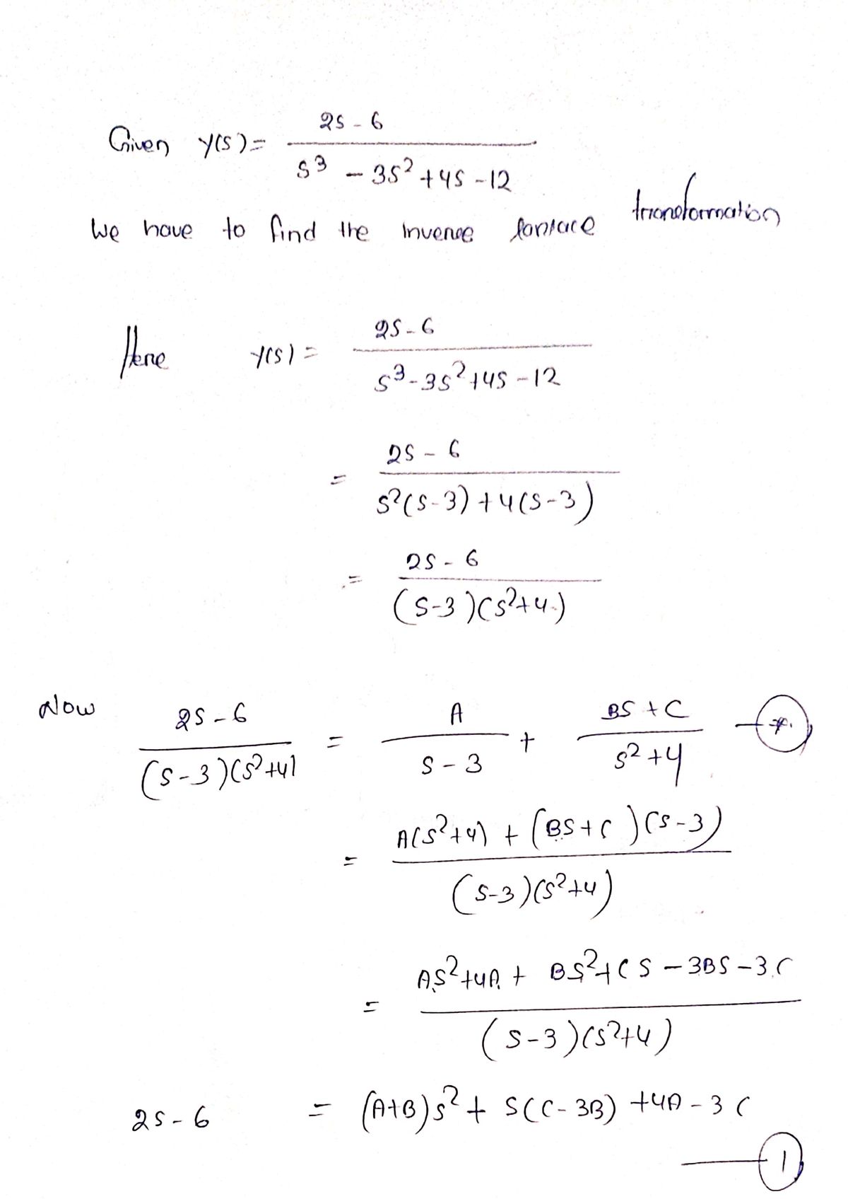 Advanced Math homework question answer, step 1, image 1