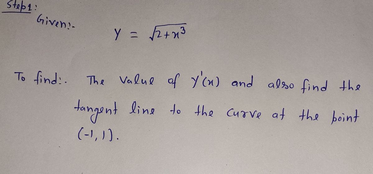 Calculus homework question answer, step 1, image 1