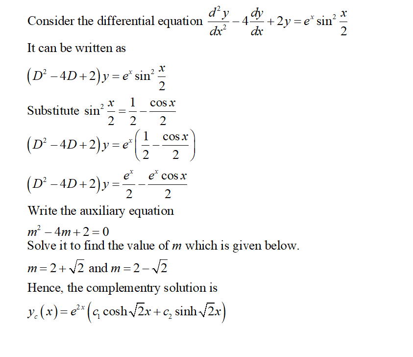 Answered: Solve the diﬀerential equation d2y/dx2… | bartleby