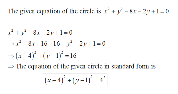 Answered Given X2 Y2 8x 2y 1 0 A Bartleby