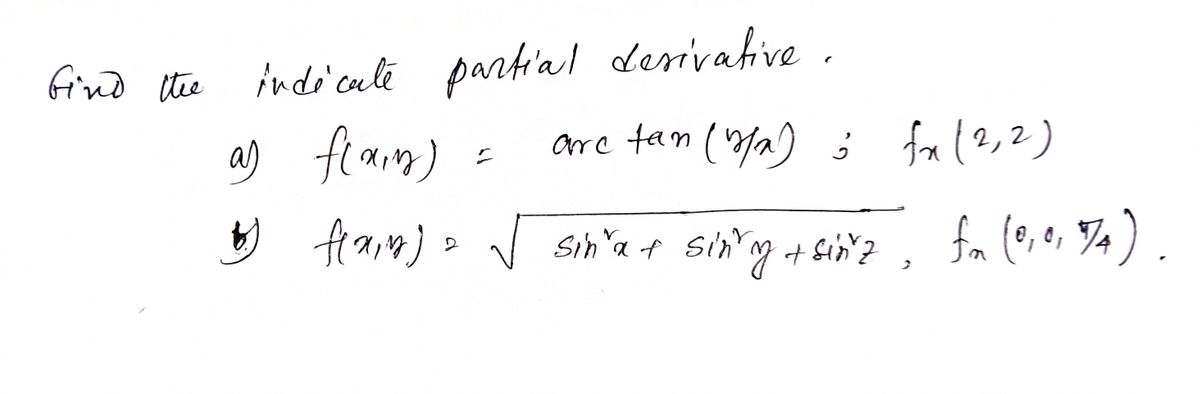 Answered Find The Indicated Partial Derivatives Bartleby 1411