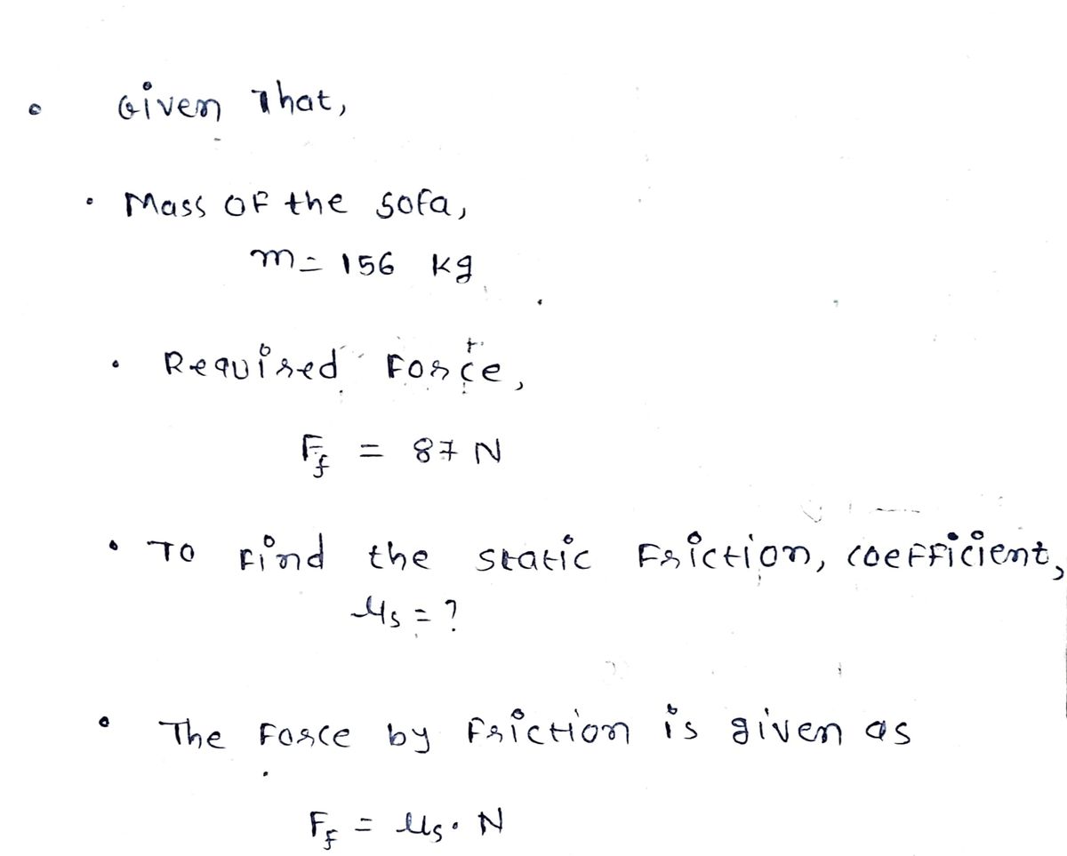 Physics homework question answer, step 1, image 1