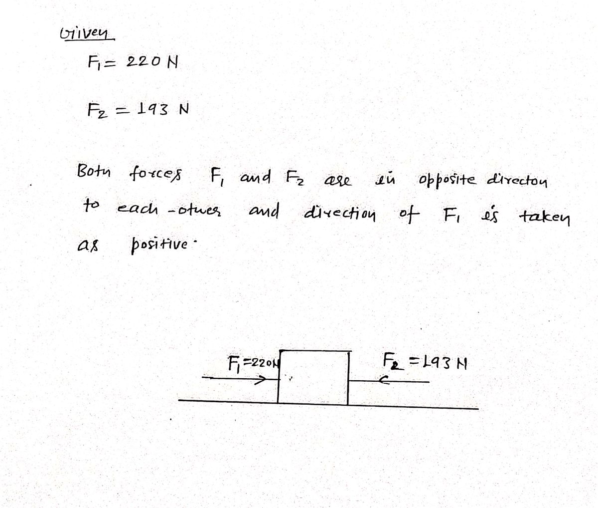 Physics homework question answer, step 1, image 1