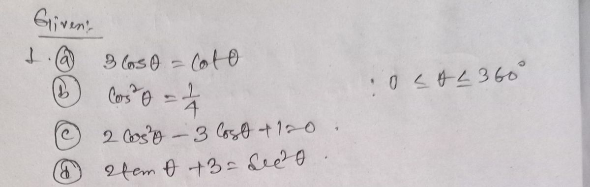 Trigonometry homework question answer, step 1, image 1