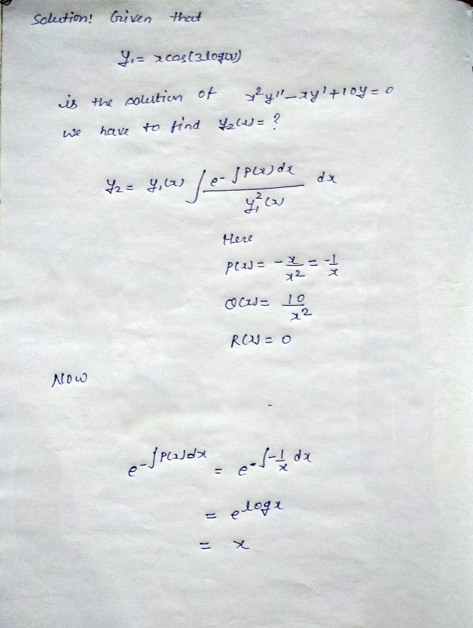 Advanced Math homework question answer, step 1, image 1