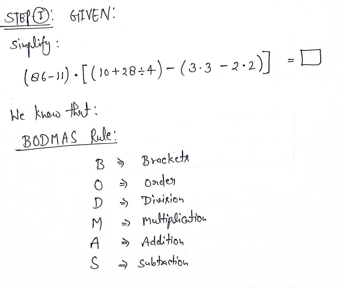 Algebra homework question answer, step 1, image 1