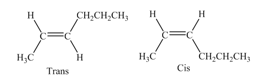 Answered: 1. CH;CH=CHCH,CH,CH3 3. CH;CH=CHCH, 2.… | bartleby